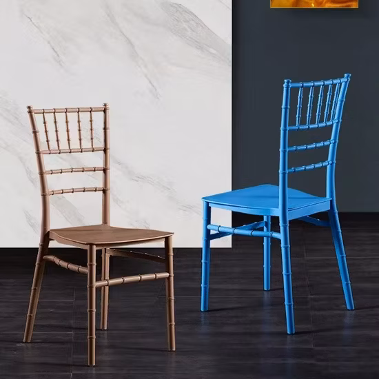Événements de mariage de Tiffany en plastique de Ploypropylene de personnalisation de base dinant des chaises de Chiavari